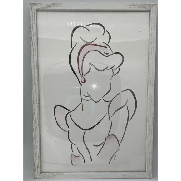 Minimalist Cinderella Art Framed - Picture 1 of 5